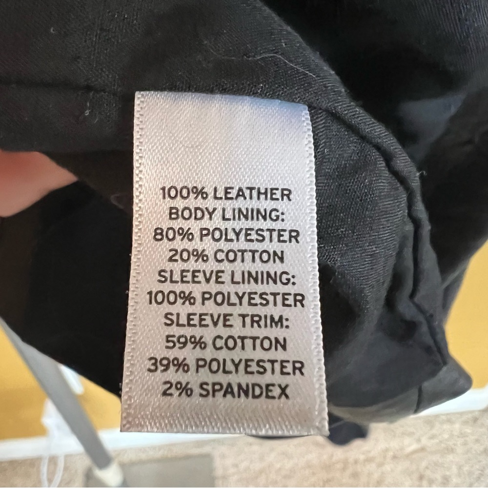 TROUVÉ Drape Front Leather Jacket Butter Soft - Picture 6 of 13